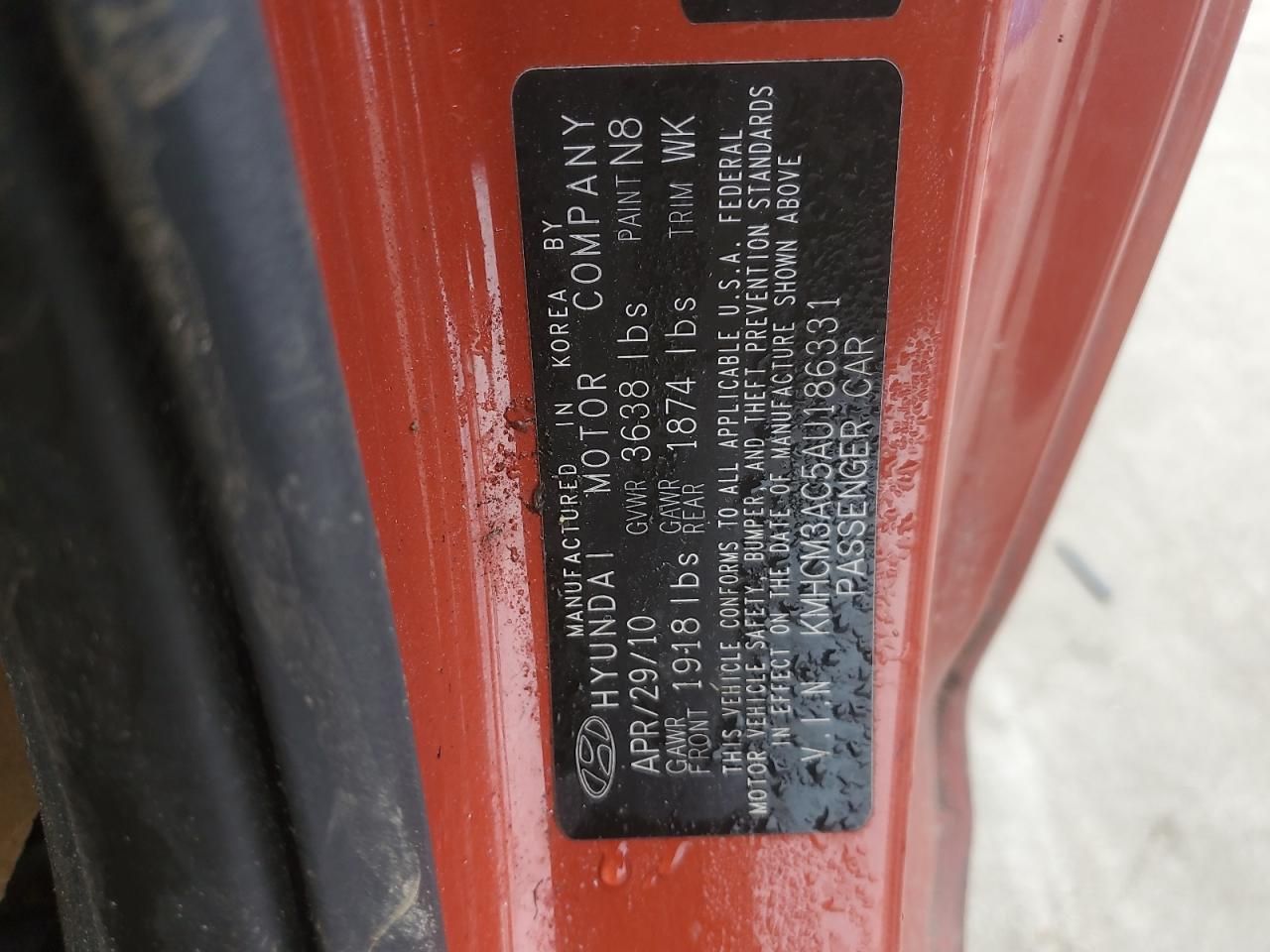 2010 Hyundai Accent Blue