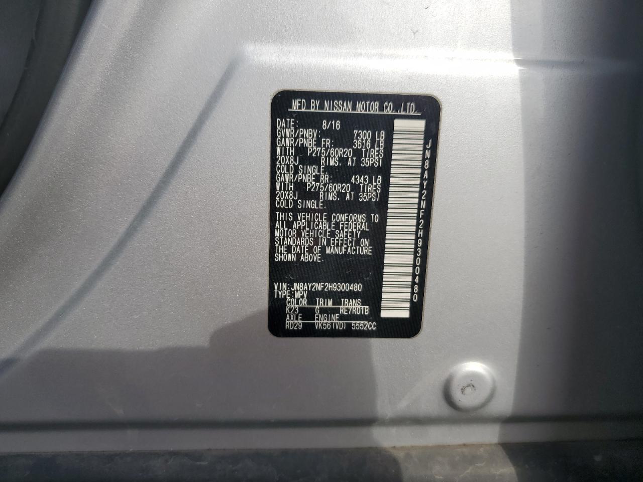 2017 Nissan Armada Platinum