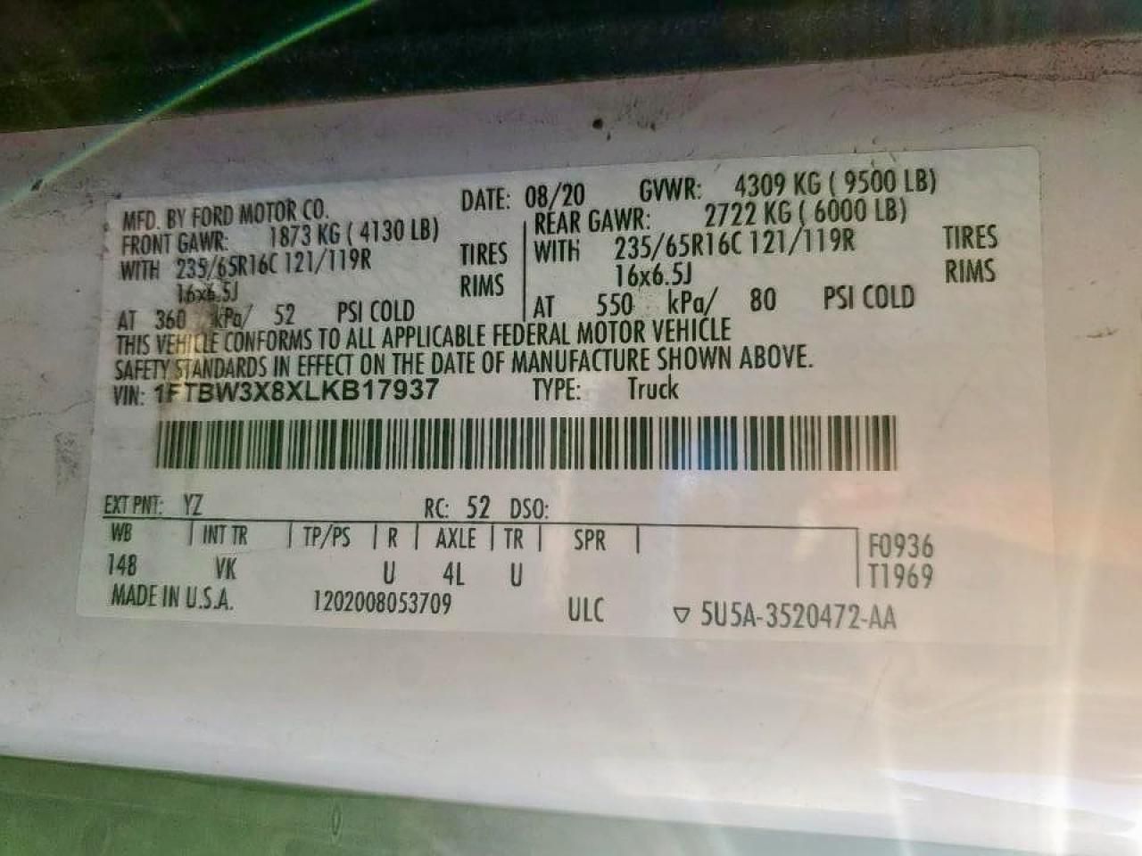 2020 Ford Transit Delivery van