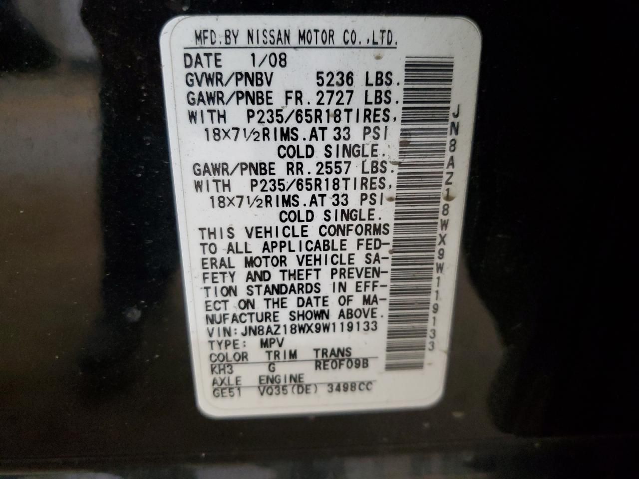 2009 Nissan Murano s