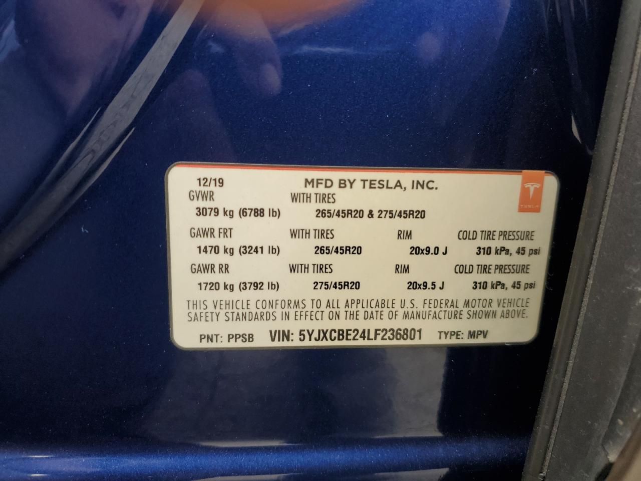 2020 Tesla Model x