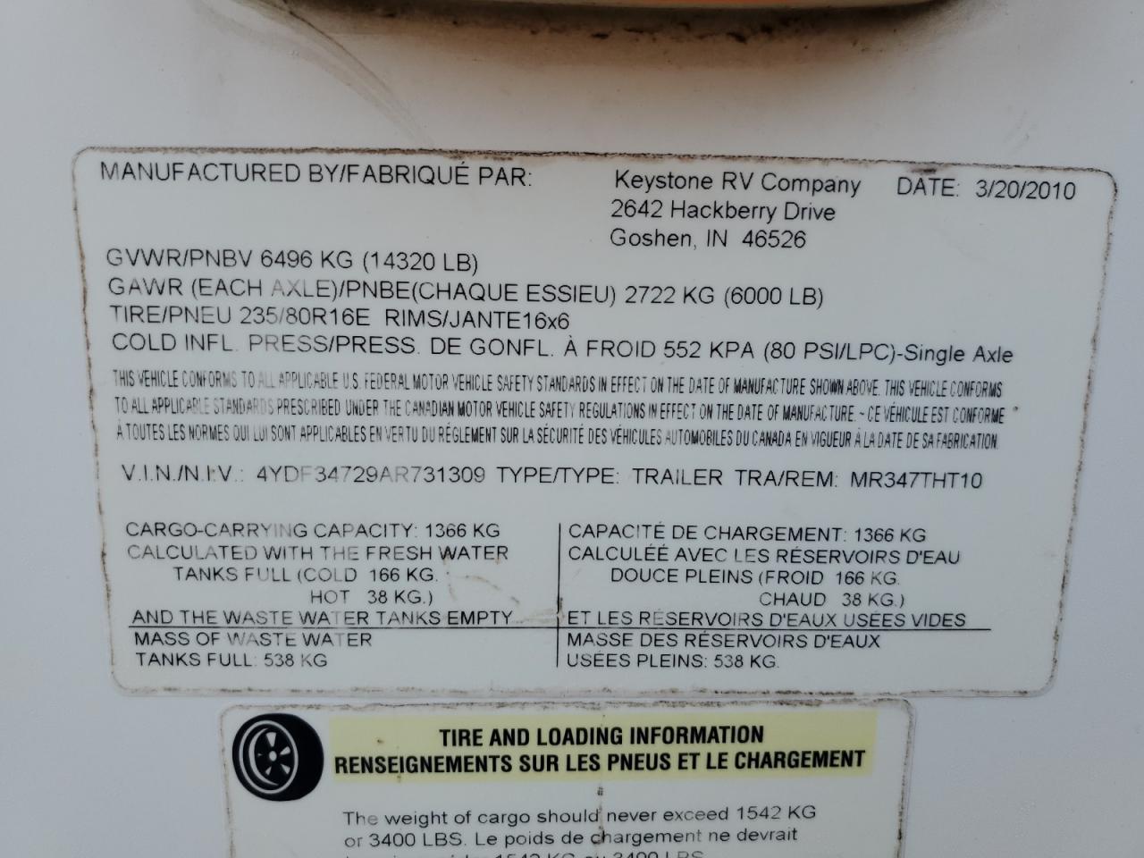 2010 Keystone Montana Camper