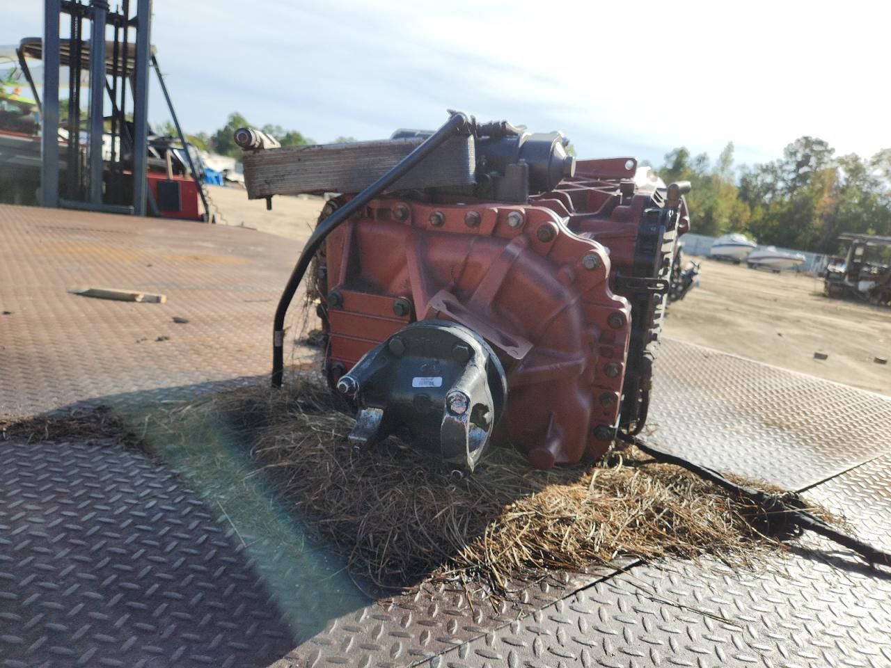 2017 Mack GU813 Flatbed Truck With Moffett Forklift