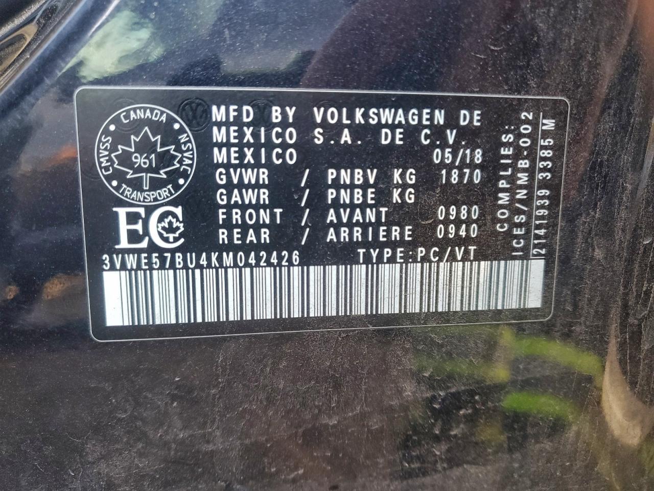 2019 Volkswagen Jetta sel