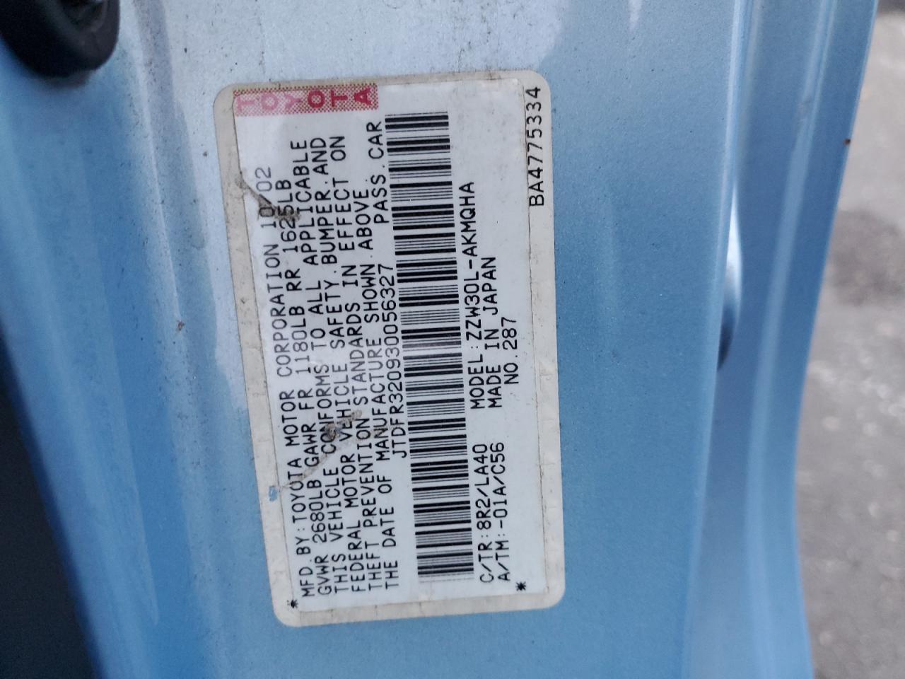 2003 Toyota MR2 Spyder