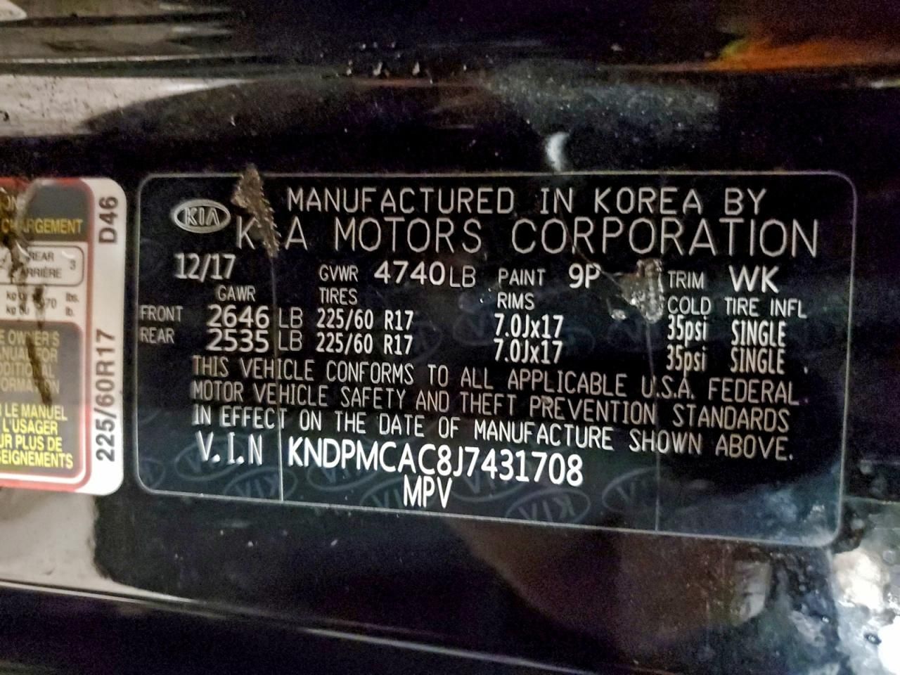 2018 KIA Sportage lx