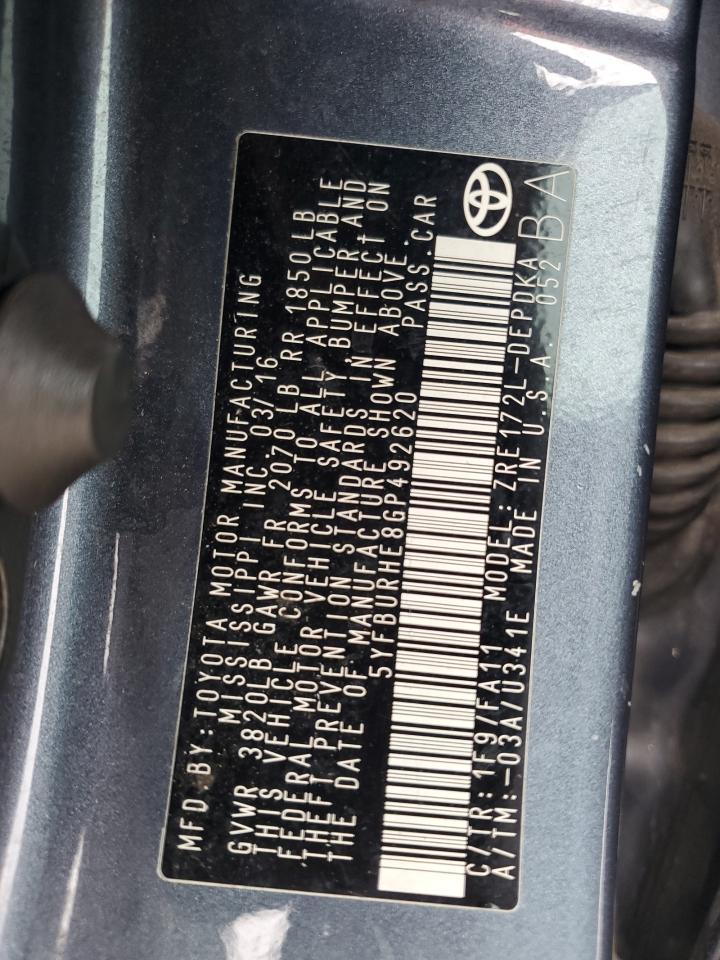2016 Toyota Corolla l