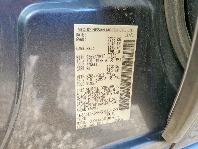 2022 Nissan Frontier s