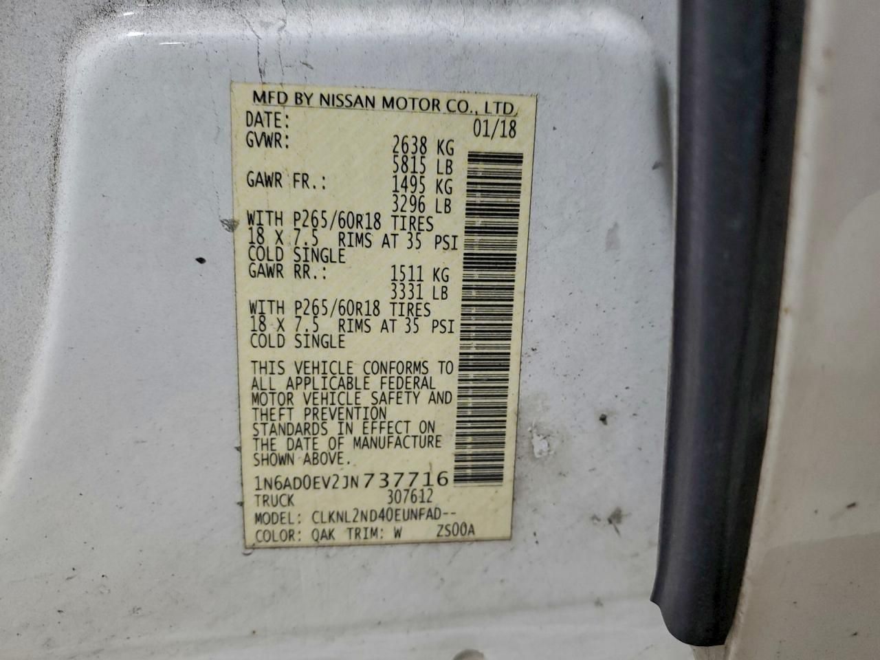 2018 Nissan Frontier s