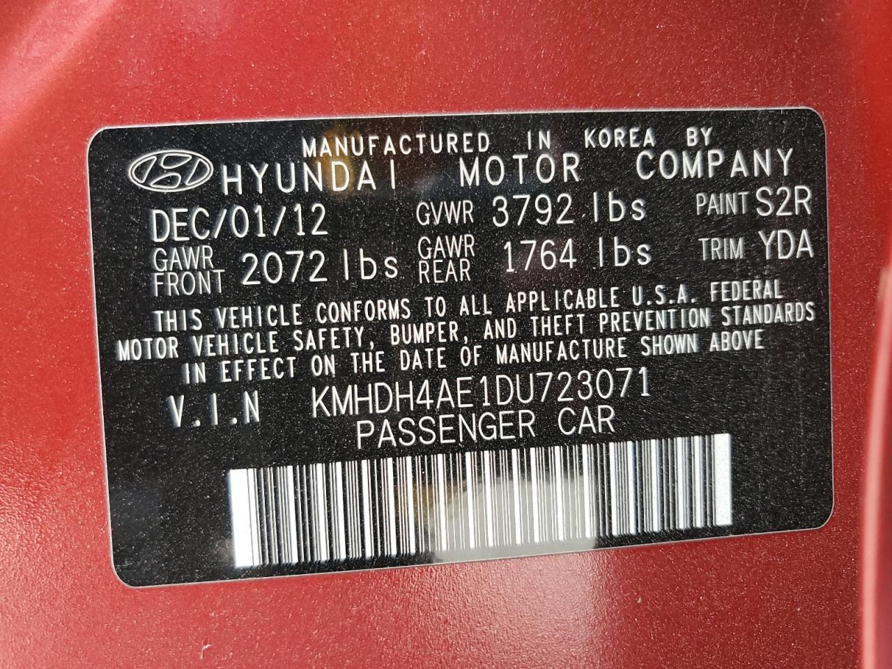 2013 Hyundai Elantra gls