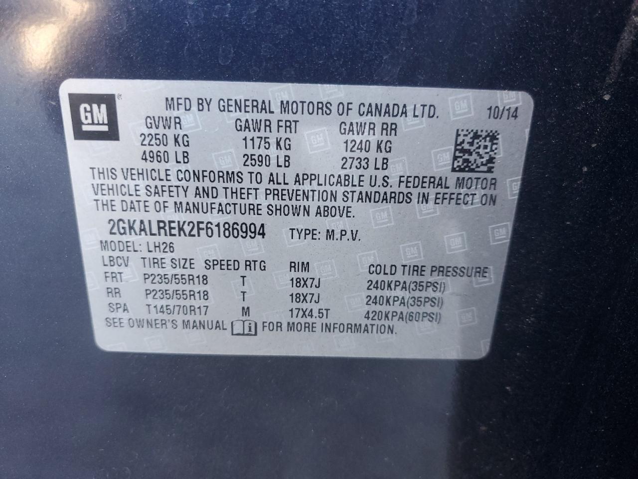 2015 GMC Terrain sle