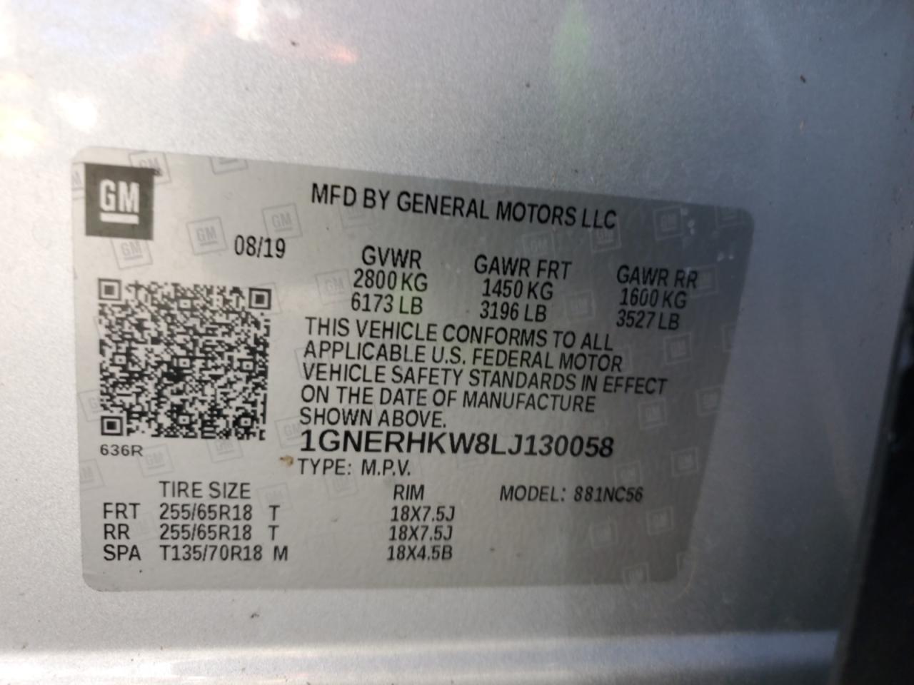 2020 Chevrolet Traverse lt