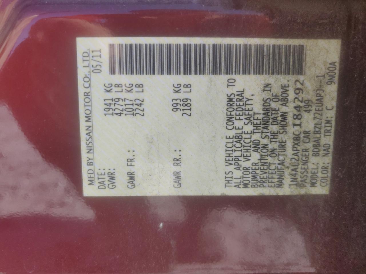 2011 Nissan Altima Base