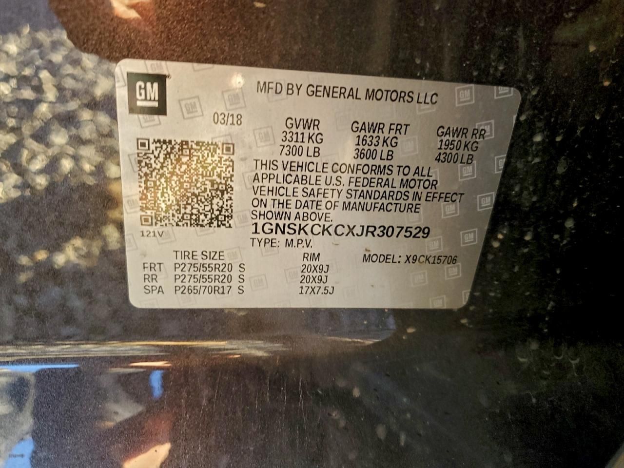 2018 Chevrolet Tahoe K1500 Premier