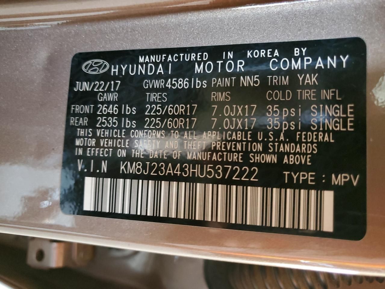 2017 Hyundai Tucson se