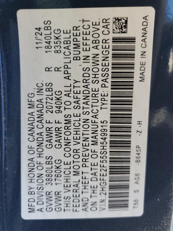 2025 Honda Civic Sport