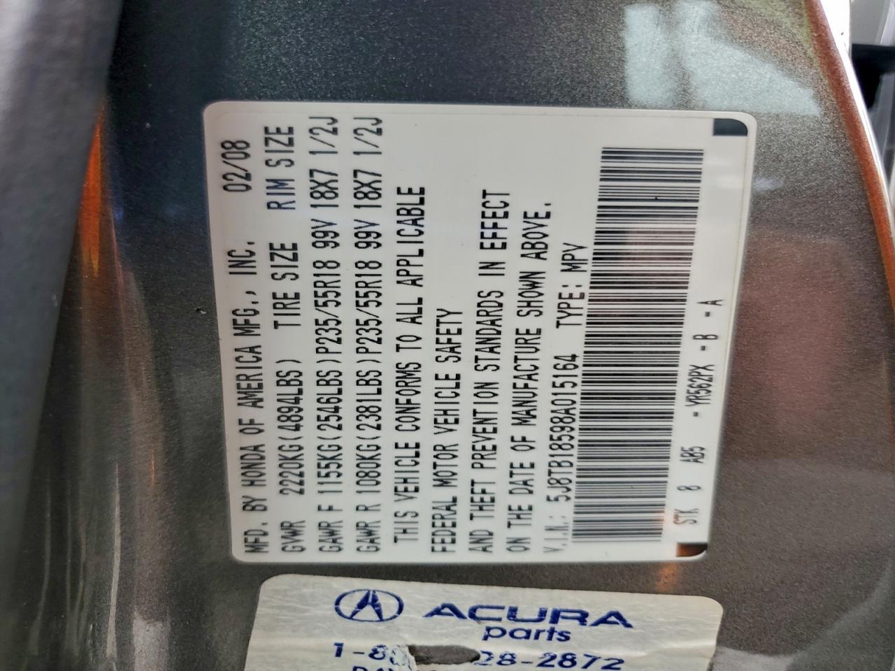 2008 Acura Rdx Technology