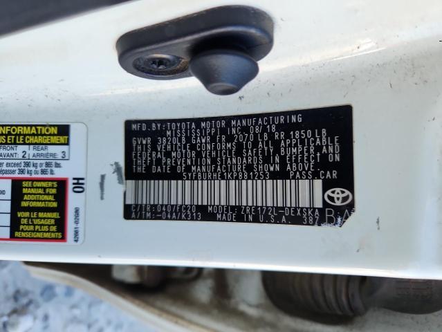 2019 Toyota Corolla l