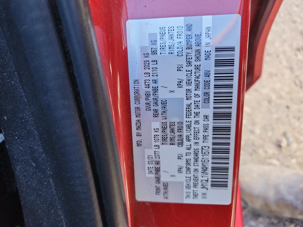 2021 Mazda 6 Touring