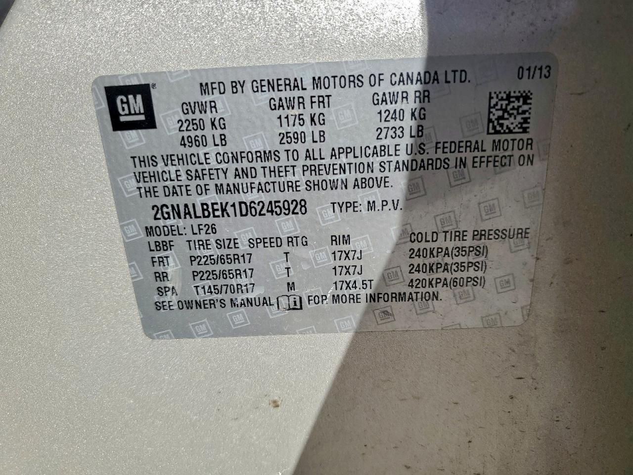 2013 Chevrolet Equinox ls