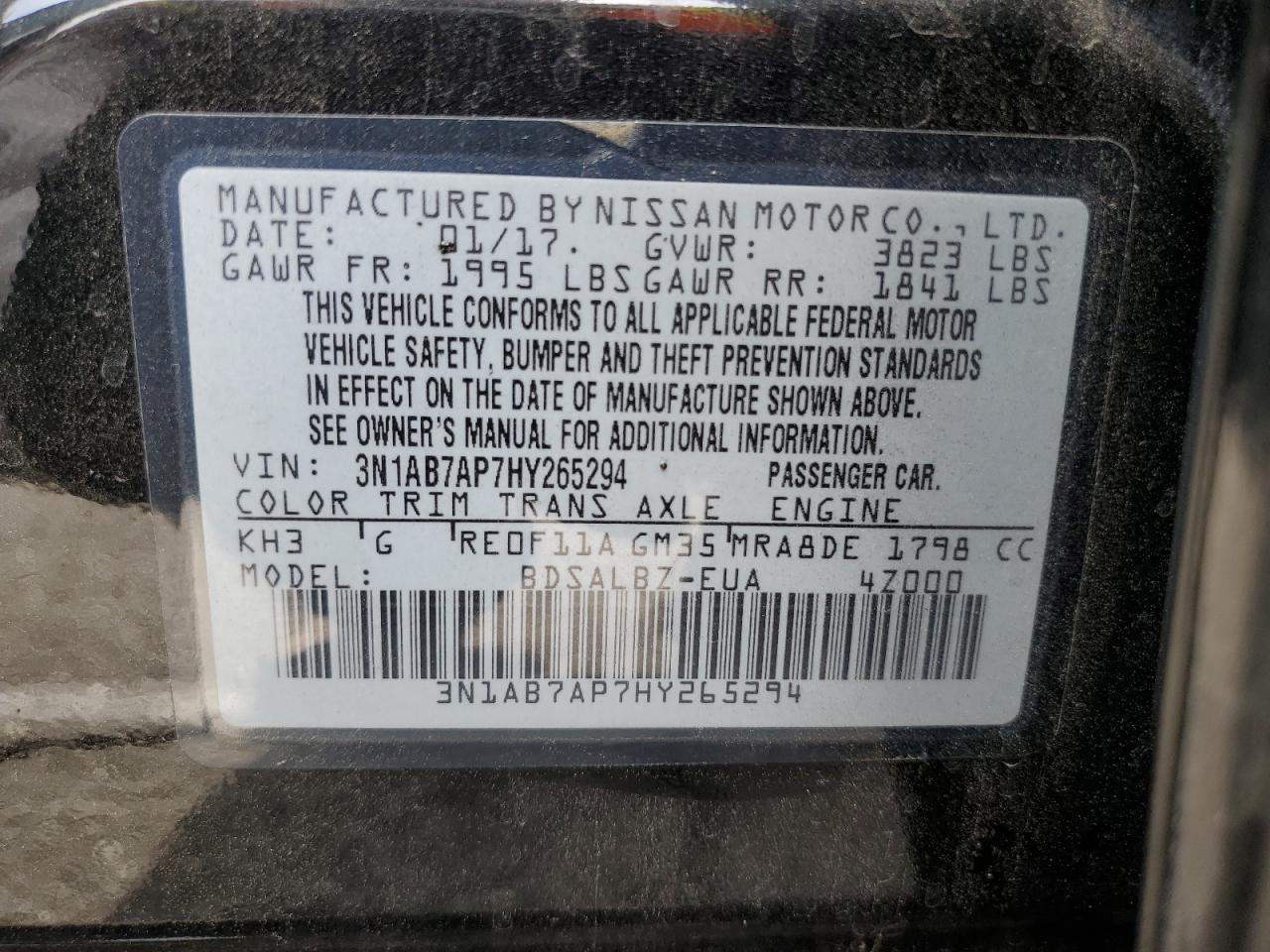 2017 Nissan Sentra s