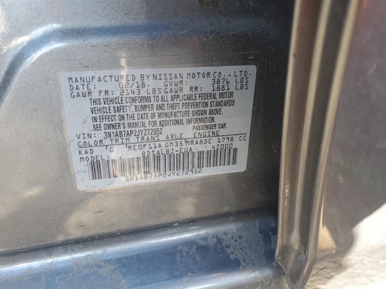 2018 Nissan Sentra s