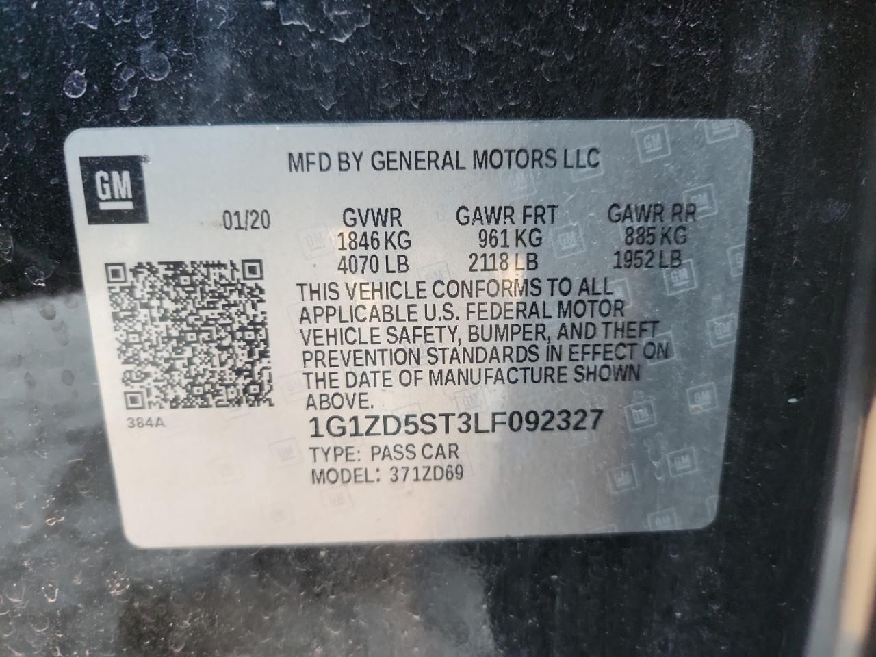 2020 Chevrolet Malibu lt