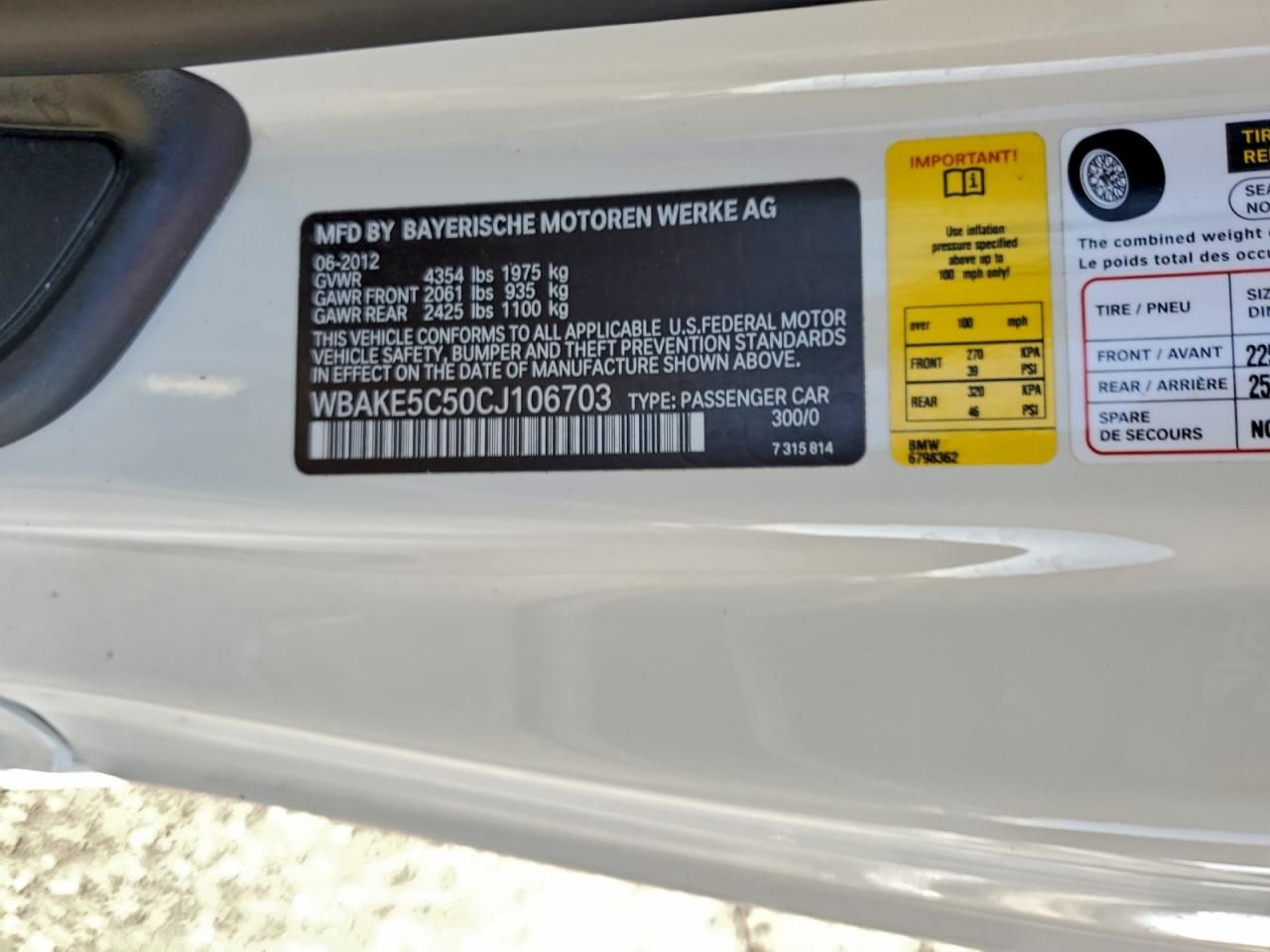 2012 BMW 328 i Sulev