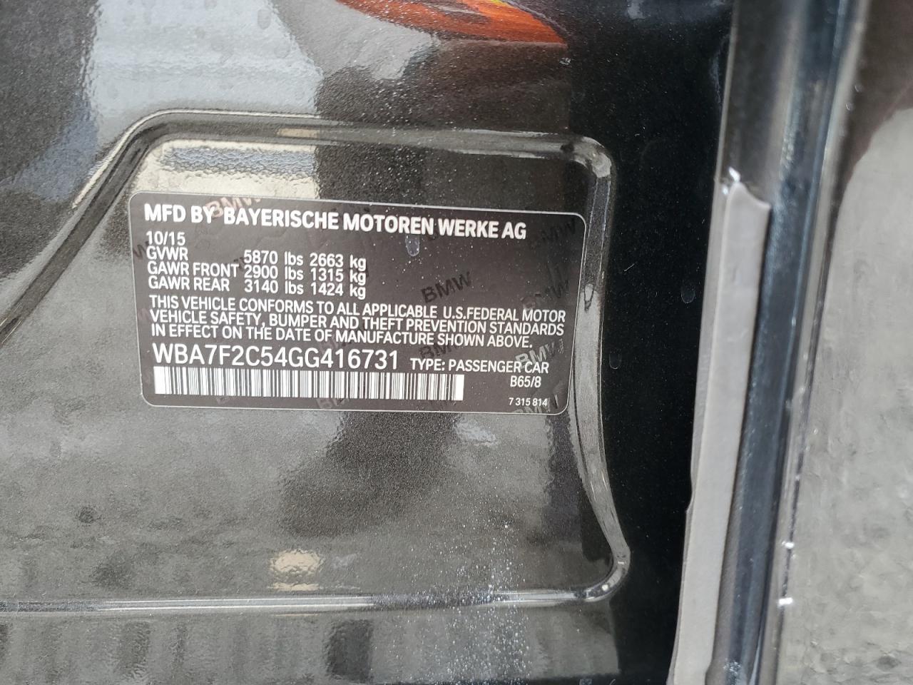2016 BMW 750 xi