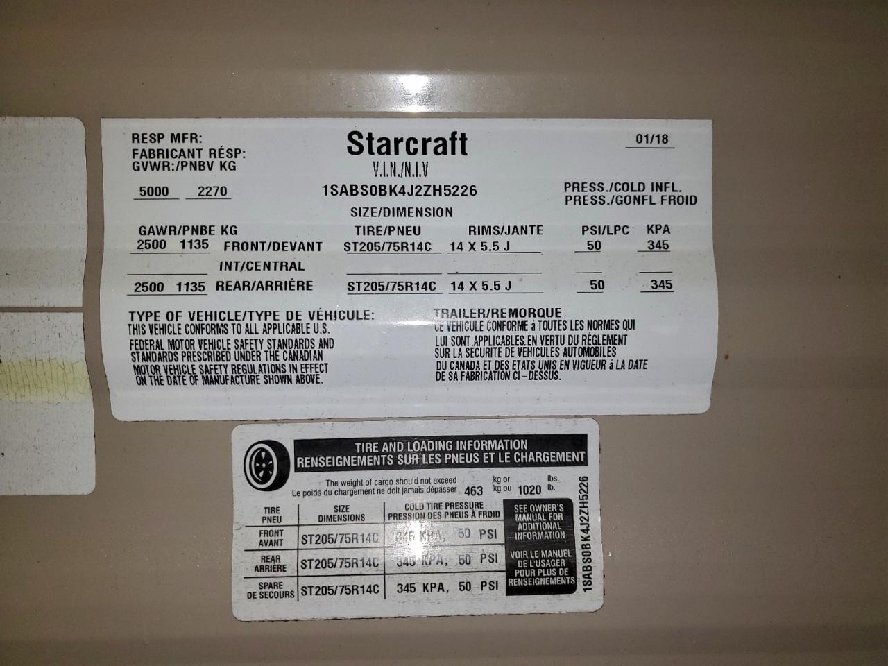 2018 Starcraft Autumn RID