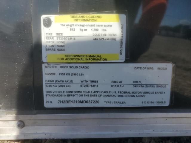 2021 Trail King 2021 Rocksolid 6X12SA-3600LB Enclosed Cargo Traile