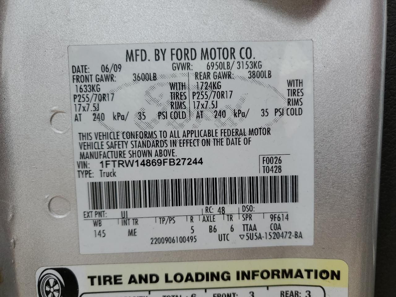 2009 Ford F150 Supercrew