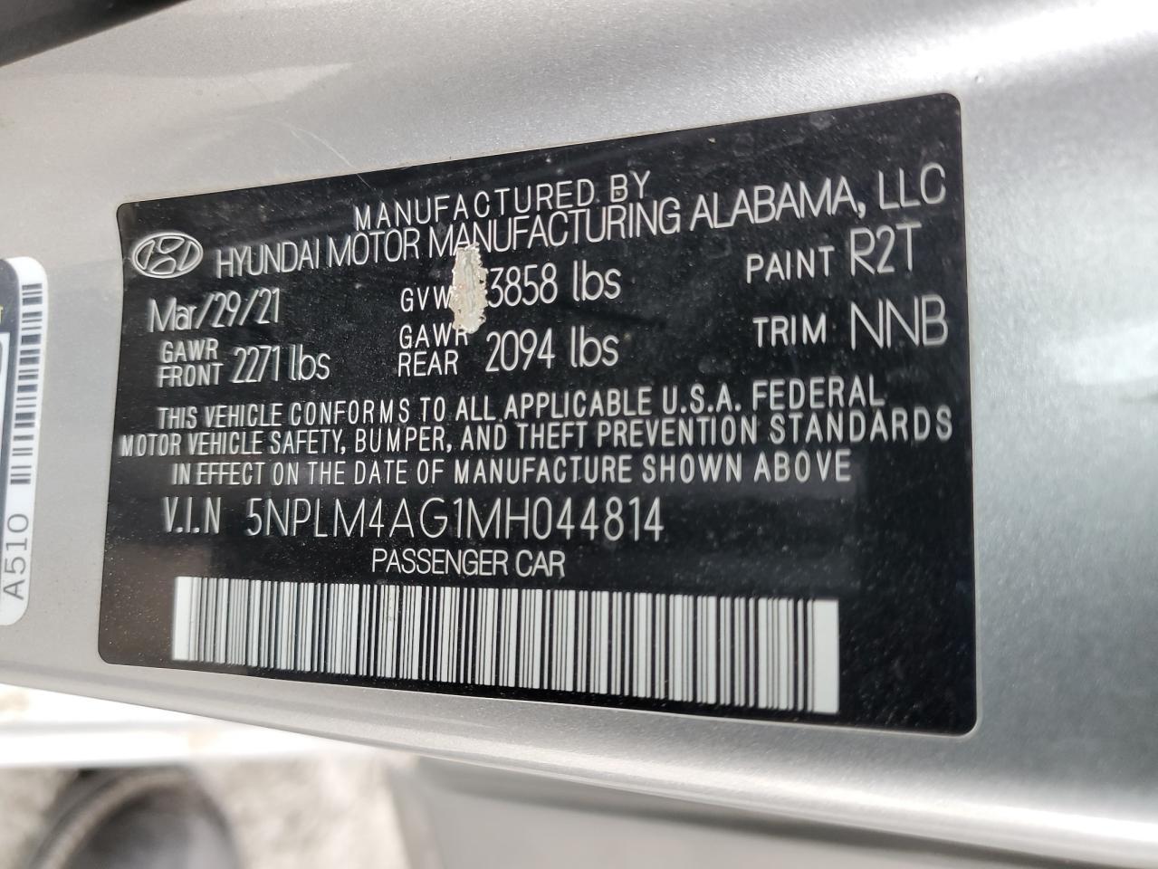 2021 Hyundai Elantra sel