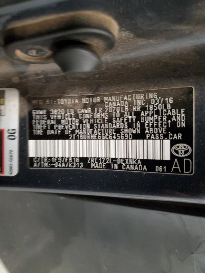 2016 Toyota Corolla l