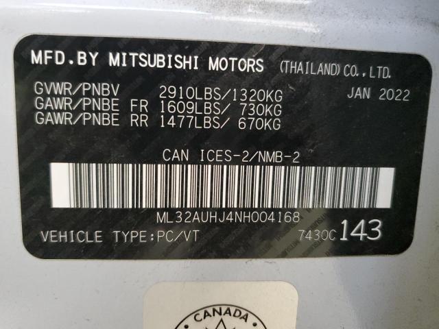2022 Mitsubishi Mirage es