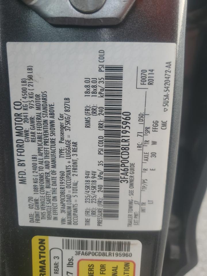 2020 Ford Fusion sel