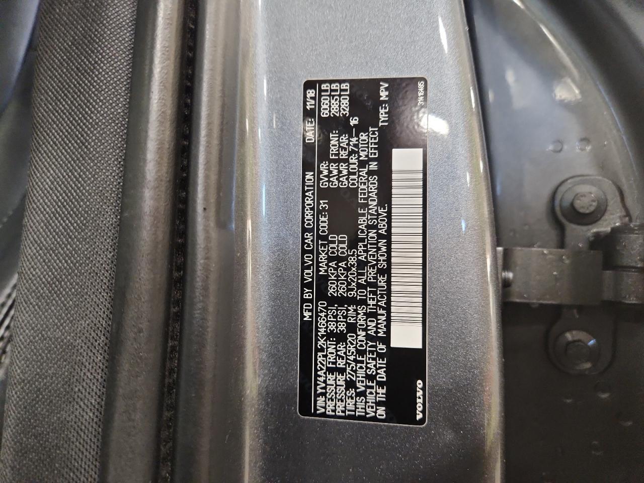 2019 Volvo Xc90 T6 Inscription