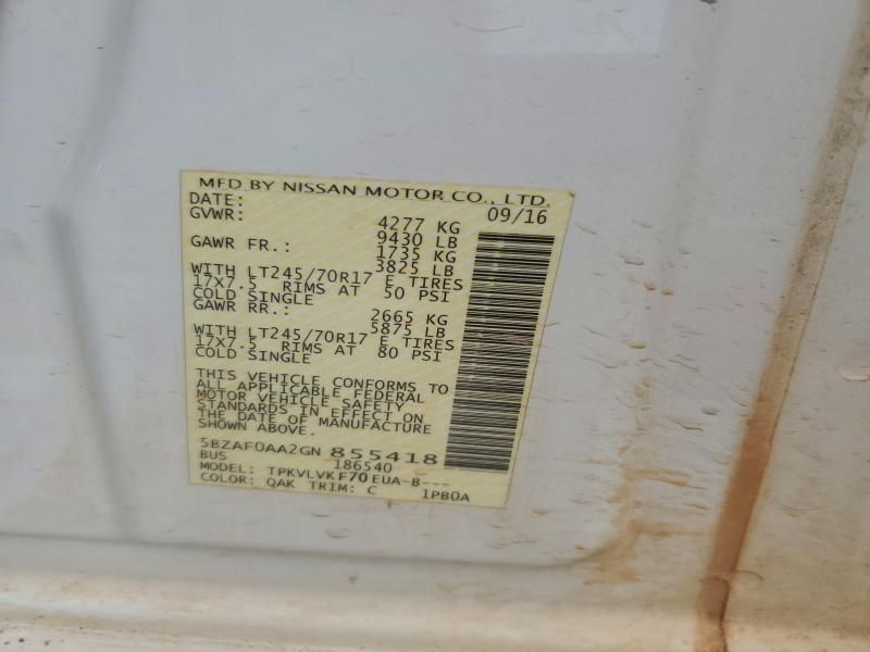 2016 Nissan NV 3500 S