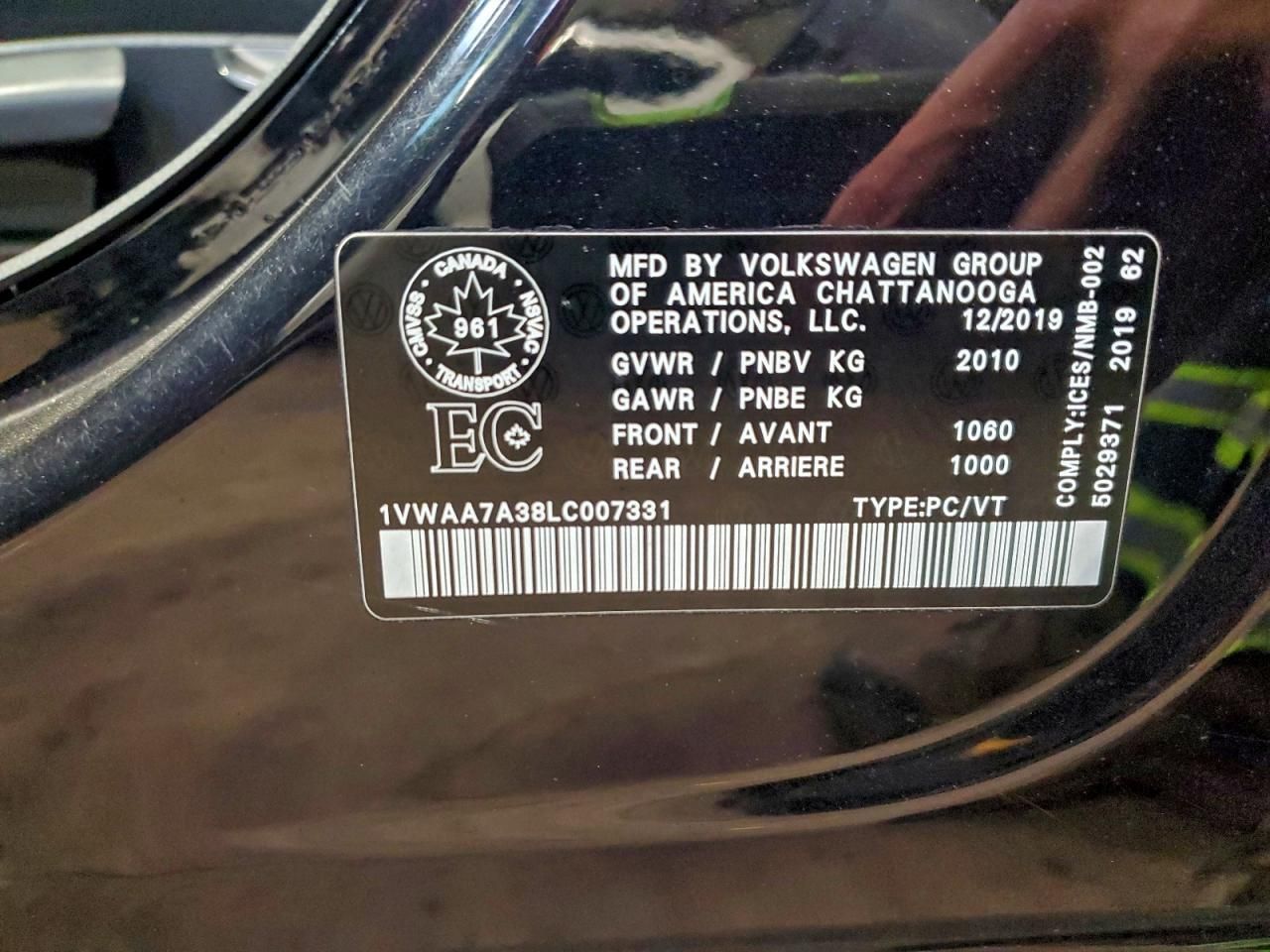 2020 Volkswagen Passat s