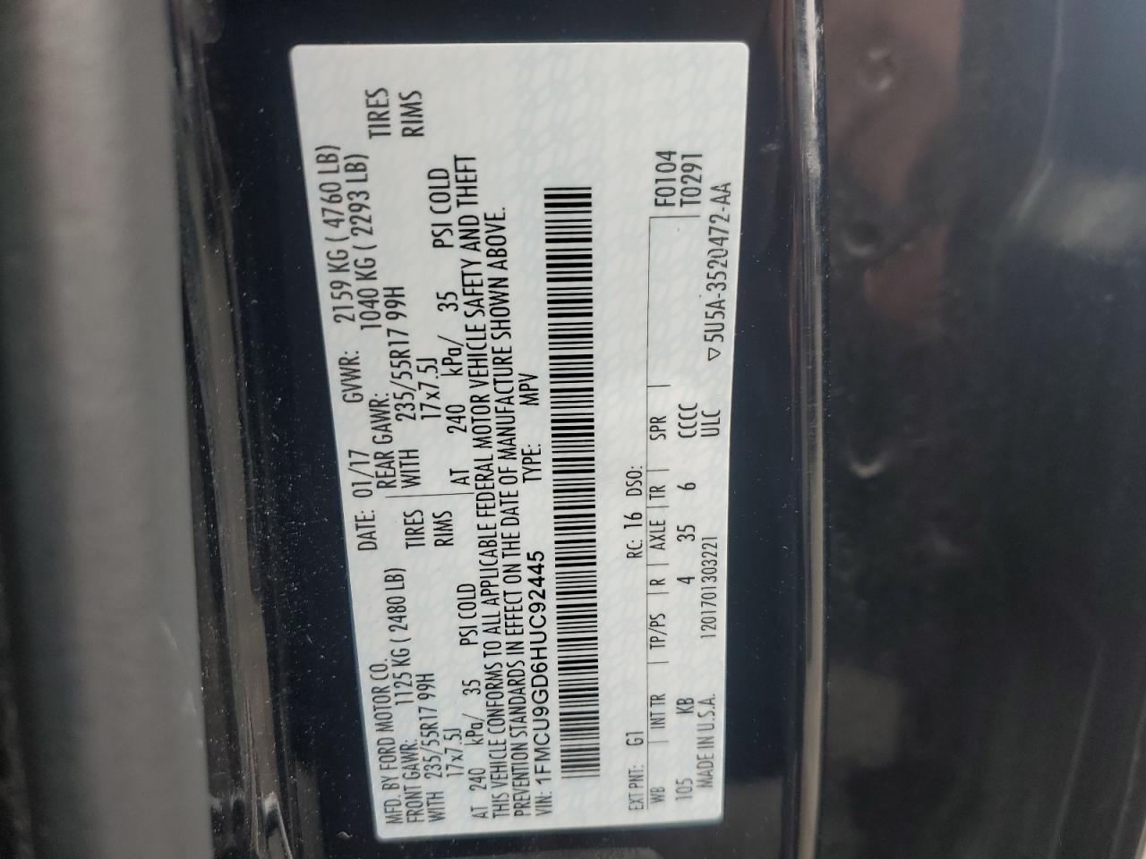 2017 Ford Escape se