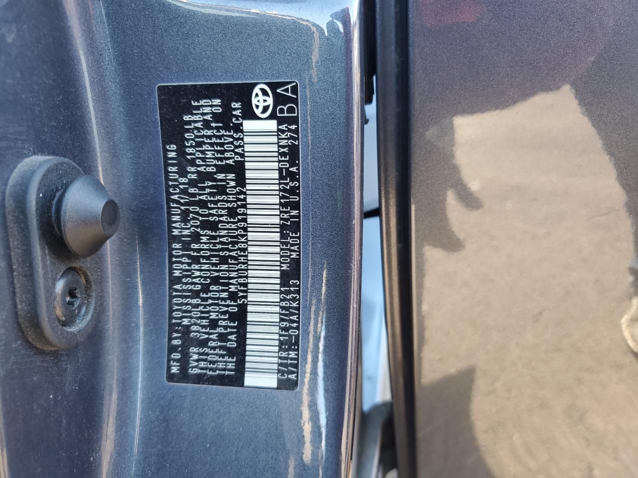 2019 Toyota Corolla l