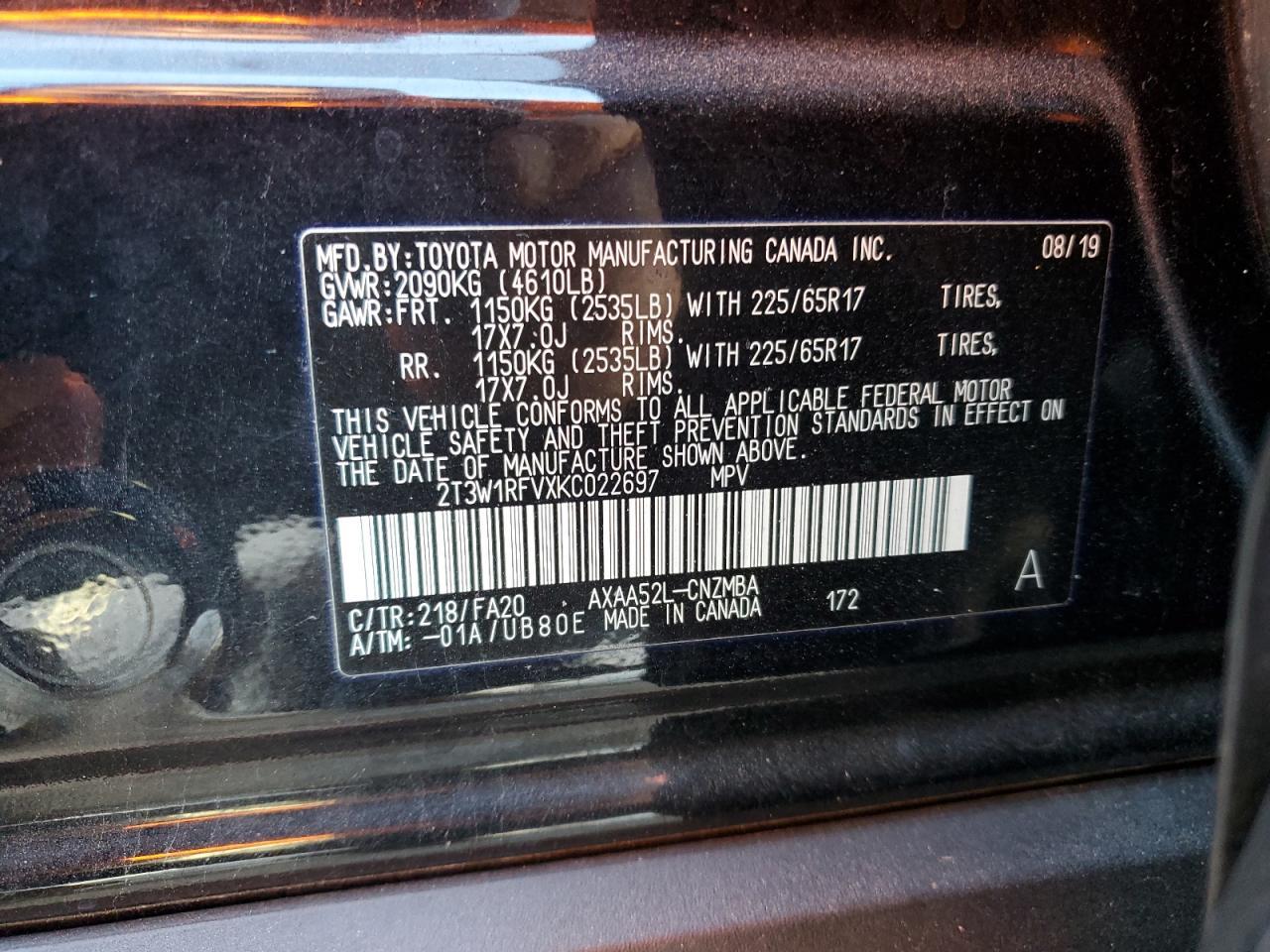 2019 Toyota Rav4 xle