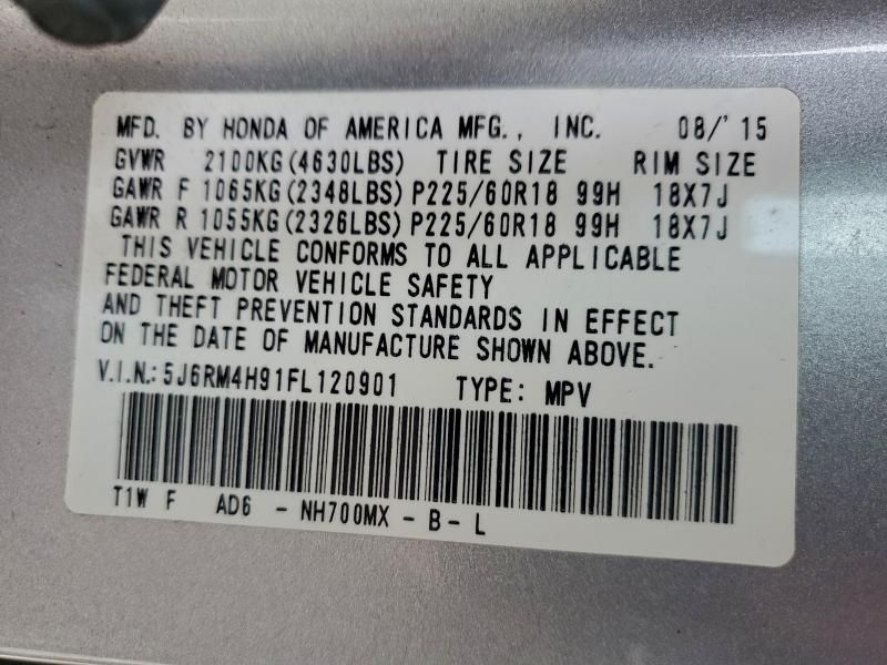 2015 Honda Cr-v Touring