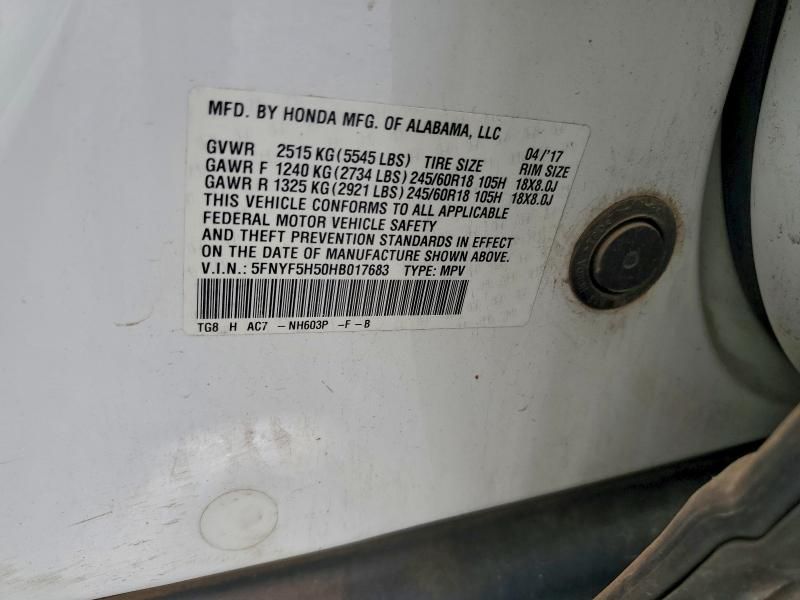 2017 Honda Pilot exl