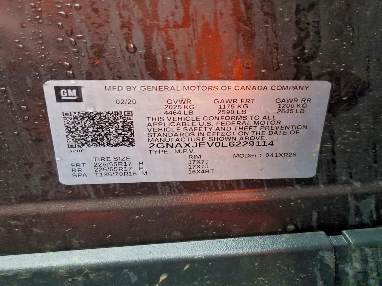 2020 Chevrolet Equinox lt