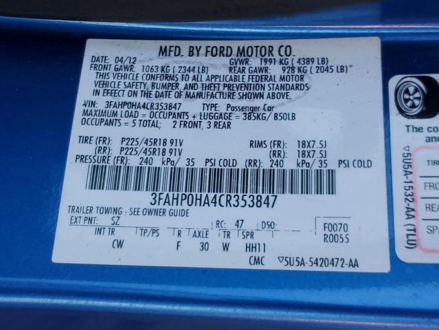 2012 Ford Fusion SE