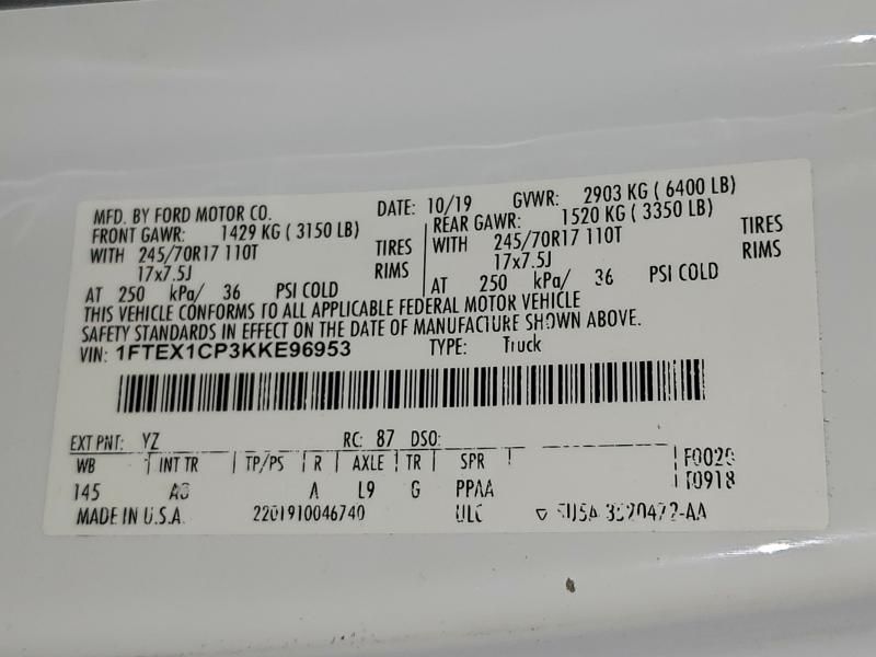 2019 Ford F150 Super cab