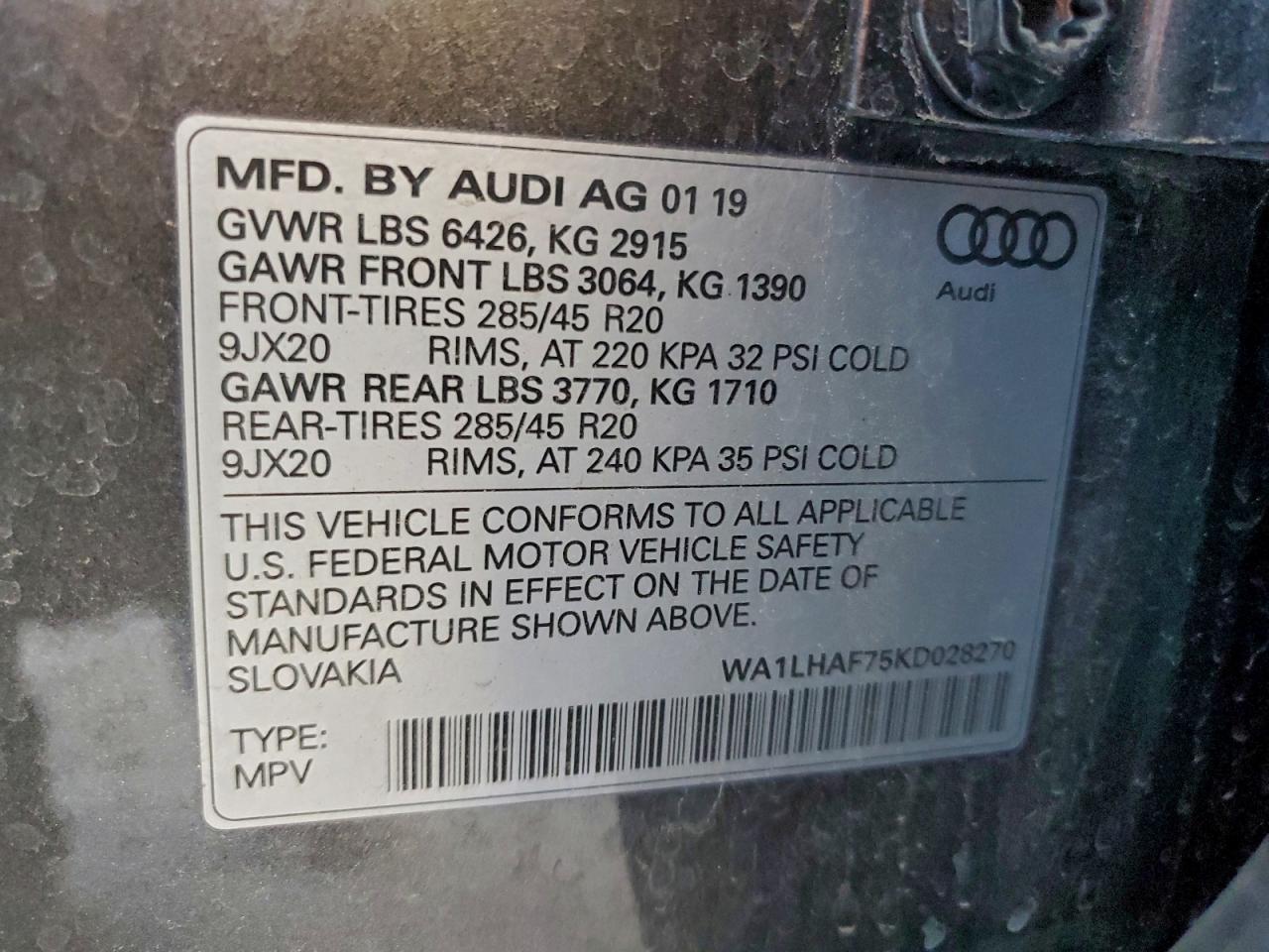 2019 Audi Q7 Premium Plus