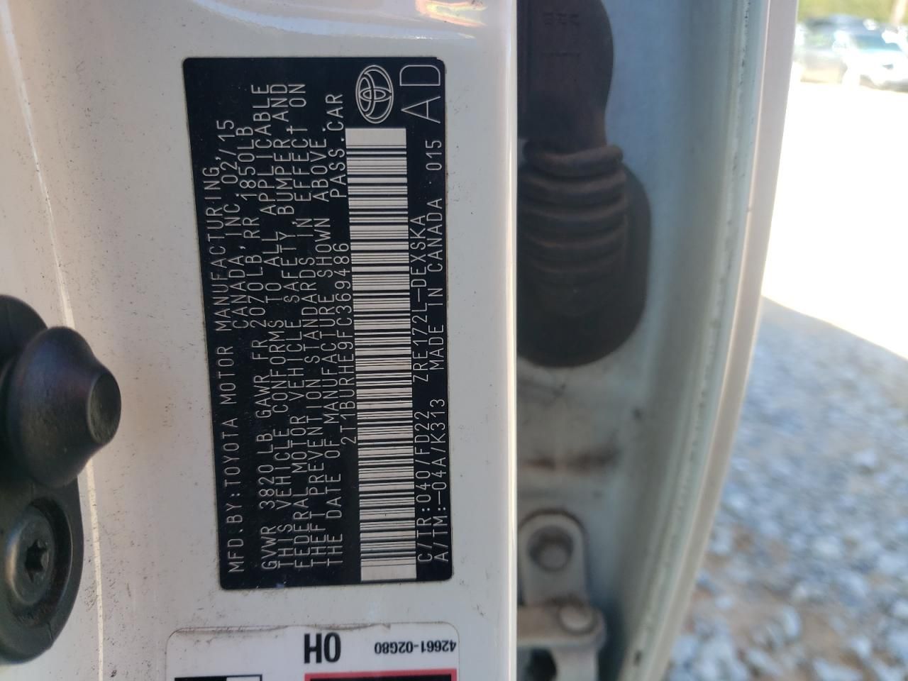 2015 Toyota Corolla l