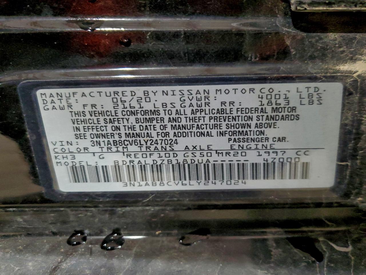 2020 Nissan Sentra sv